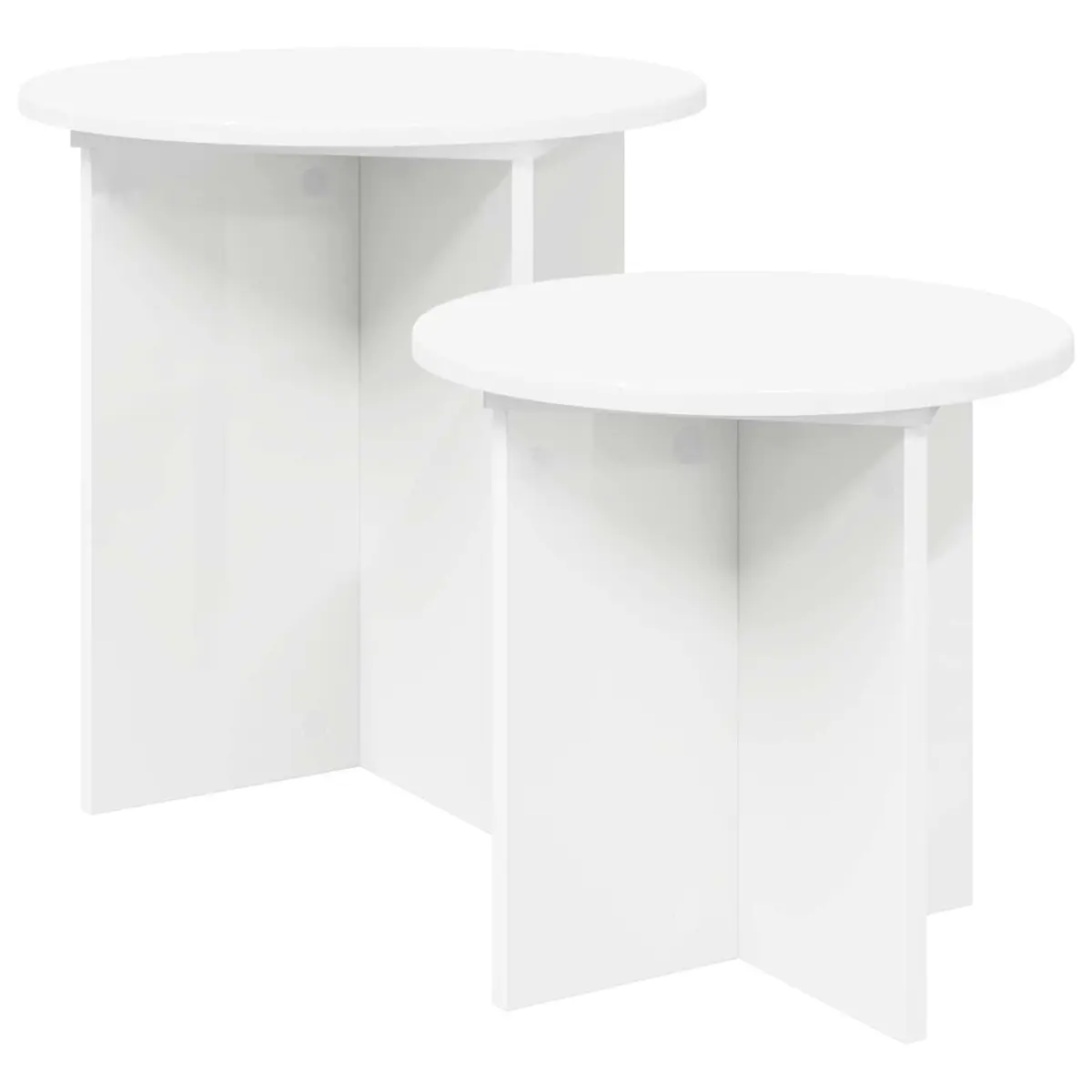 Side Table Set 2 Piece Engineered Wood Nesting Tables Living Room Bedroom Accent