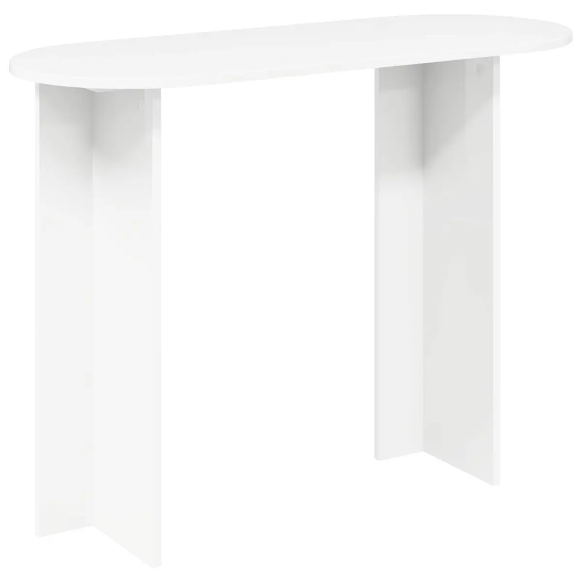 Console Table White Modern Design Engineered Wood Accent Hallway Entryway