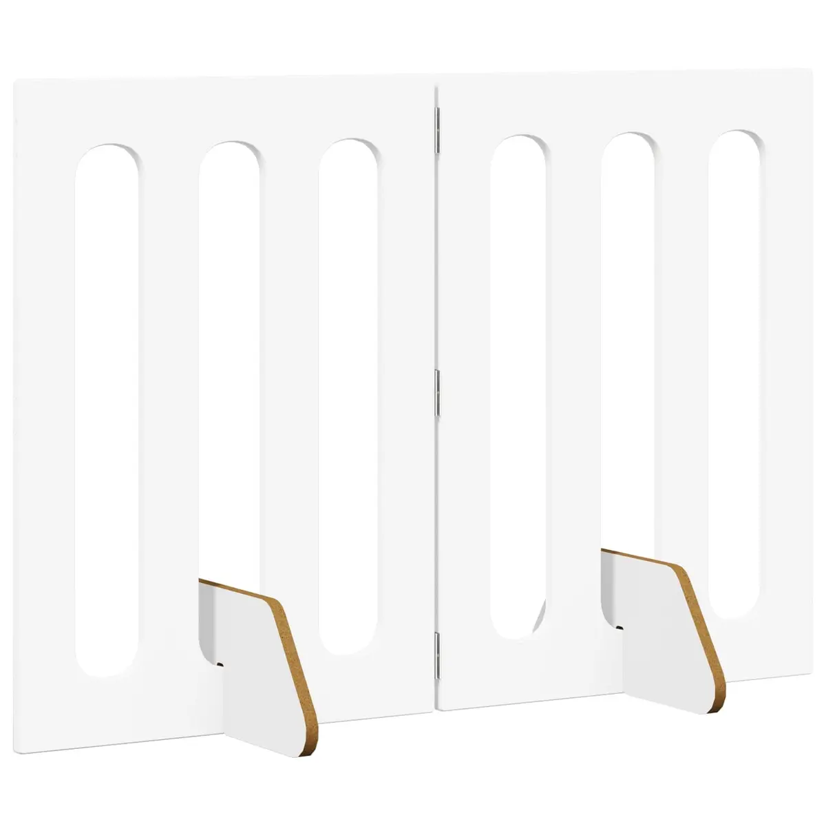 Folding Pet Fence White 100.5 x 38 x 70 cm Indoor Dog Barrier Room Divider 2 Piece
