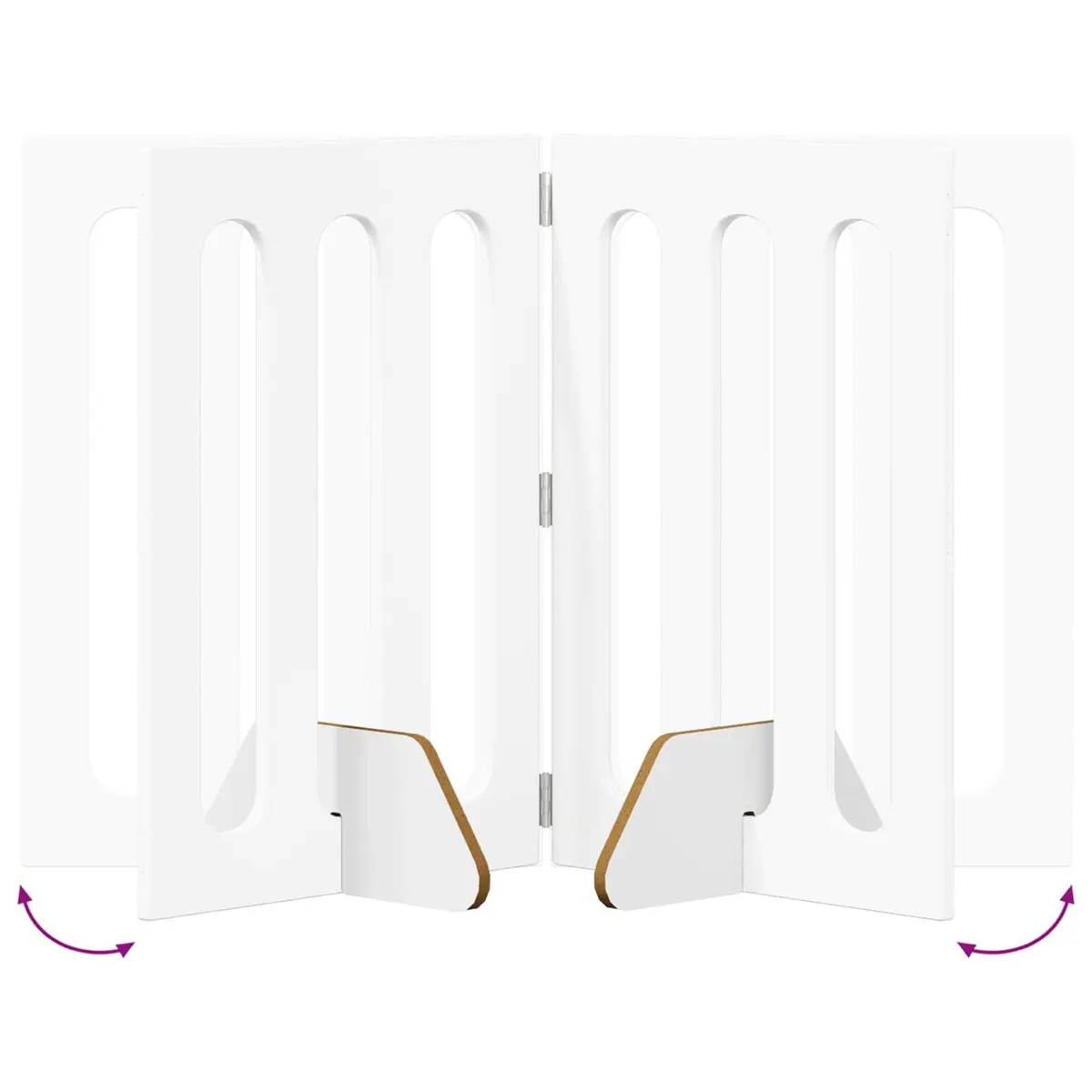 Folding Pet Fence White 100.5 x 38 x 70 cm Indoor Dog Barrier Room Divider 2 Piece