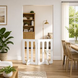 Compact and Sturdy Folding Pet Fence – 2 White Panels