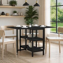 Concise Dining Table 122x80x76.5cm Black Oak Design