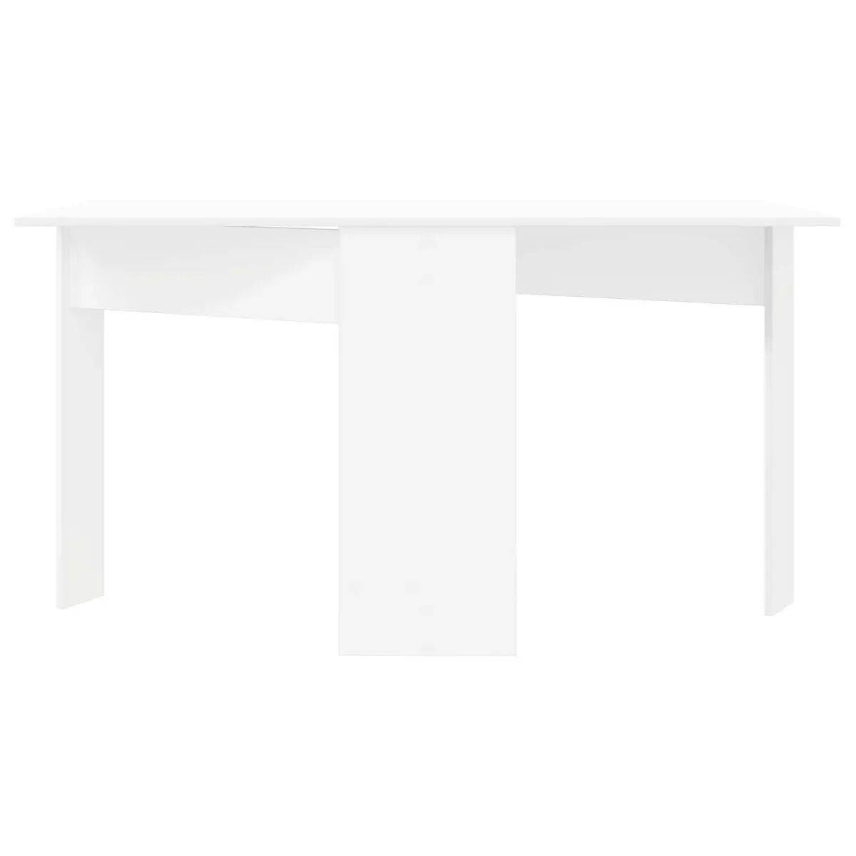 Dining Table White 138x70x73.5cm Extendable Folding Engineered Wood