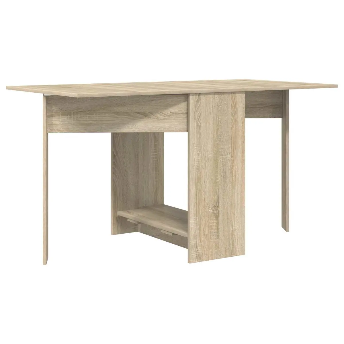 Dining Table Brown 138x70cm Extendable Folding Tabletop