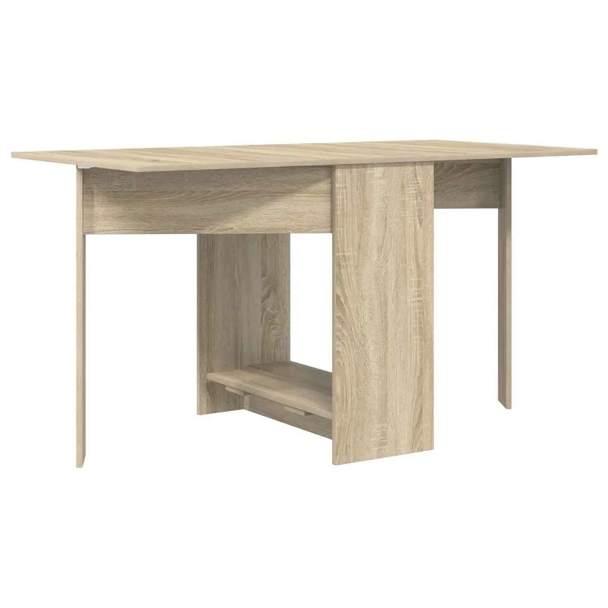 Dining Table Brown 138x70cm Extendable Folding Tabletop