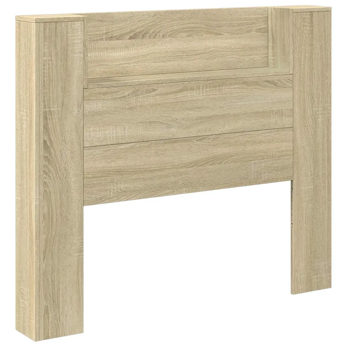 Wall-Mounted Headboard Cabinet with LED Lighting