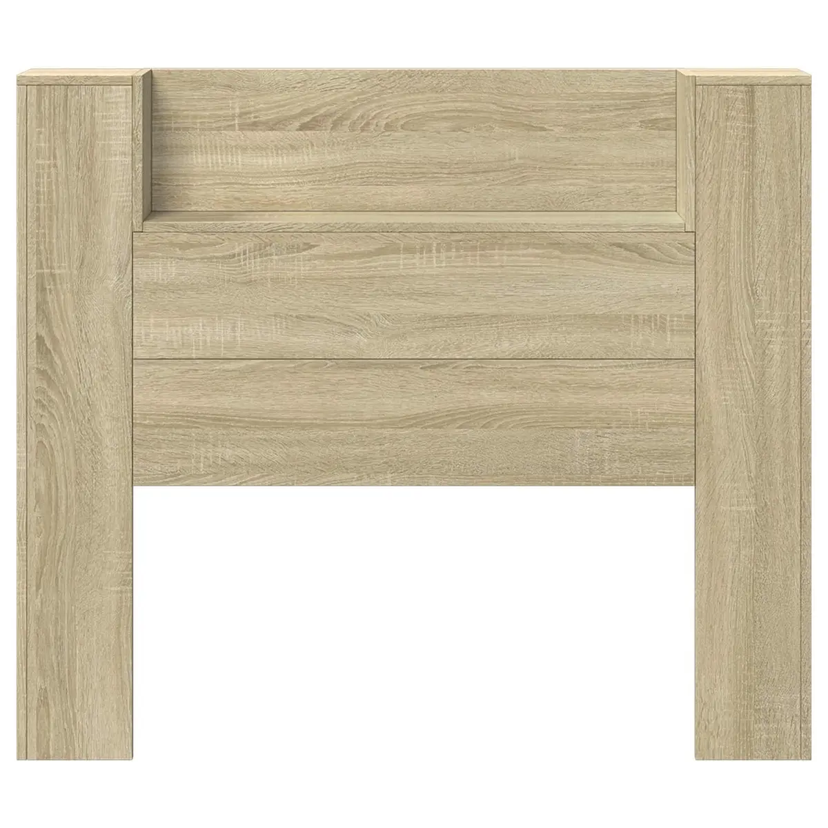 Wall-Mounted Headboard Cabinet with LED Lighting