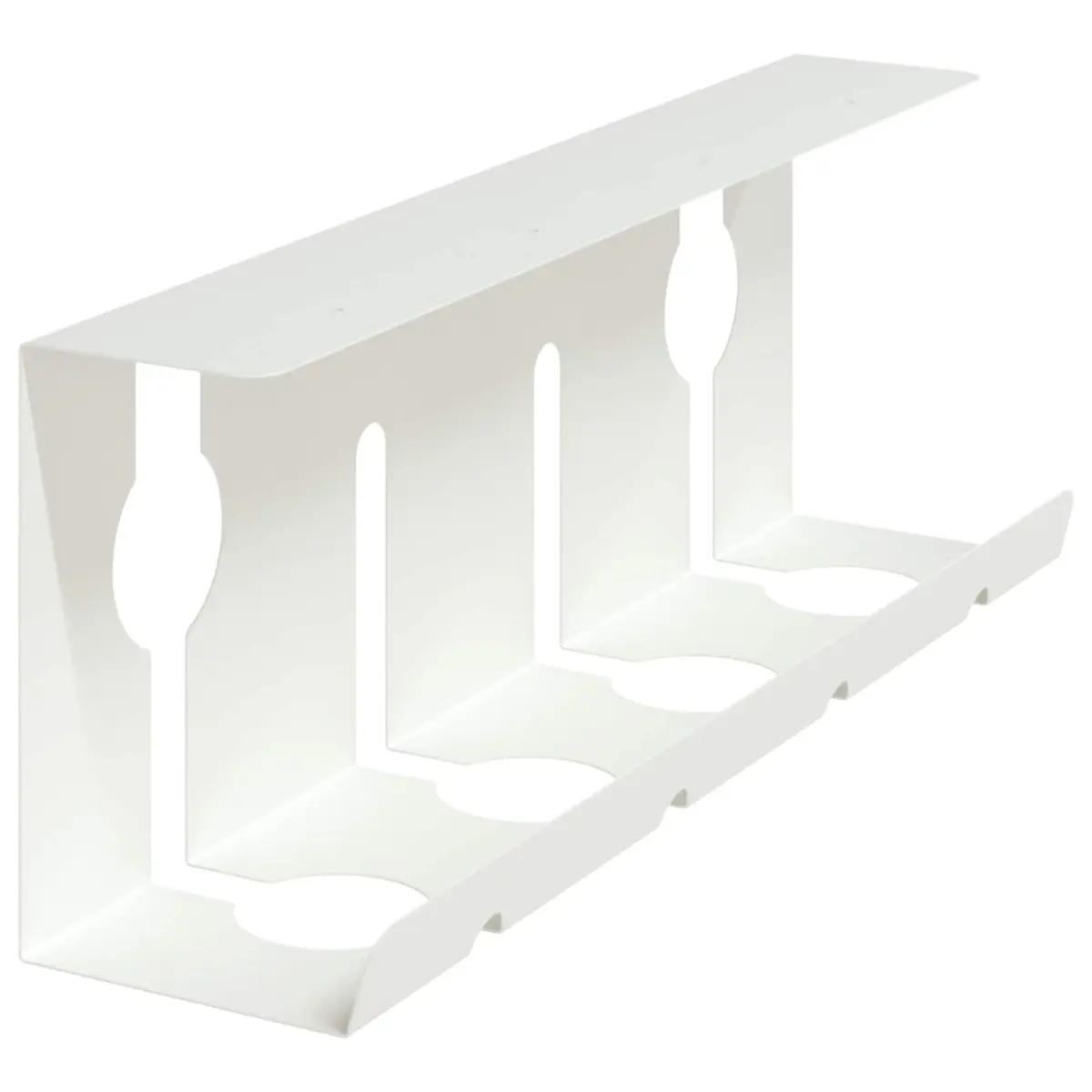 Cable Management Tray White 2 Piece Under Desk Organiser Clamp Screw Mount