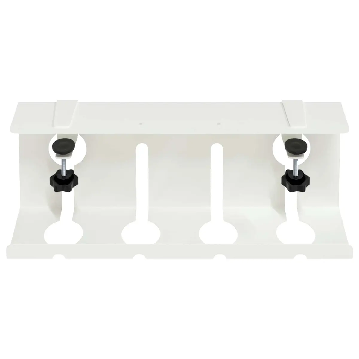 Cable Management Tray White 2 Piece Under Desk Organiser Clamp Screw Mount