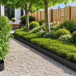Concise and Durable Lawn Edging - 20 Steel Pieces