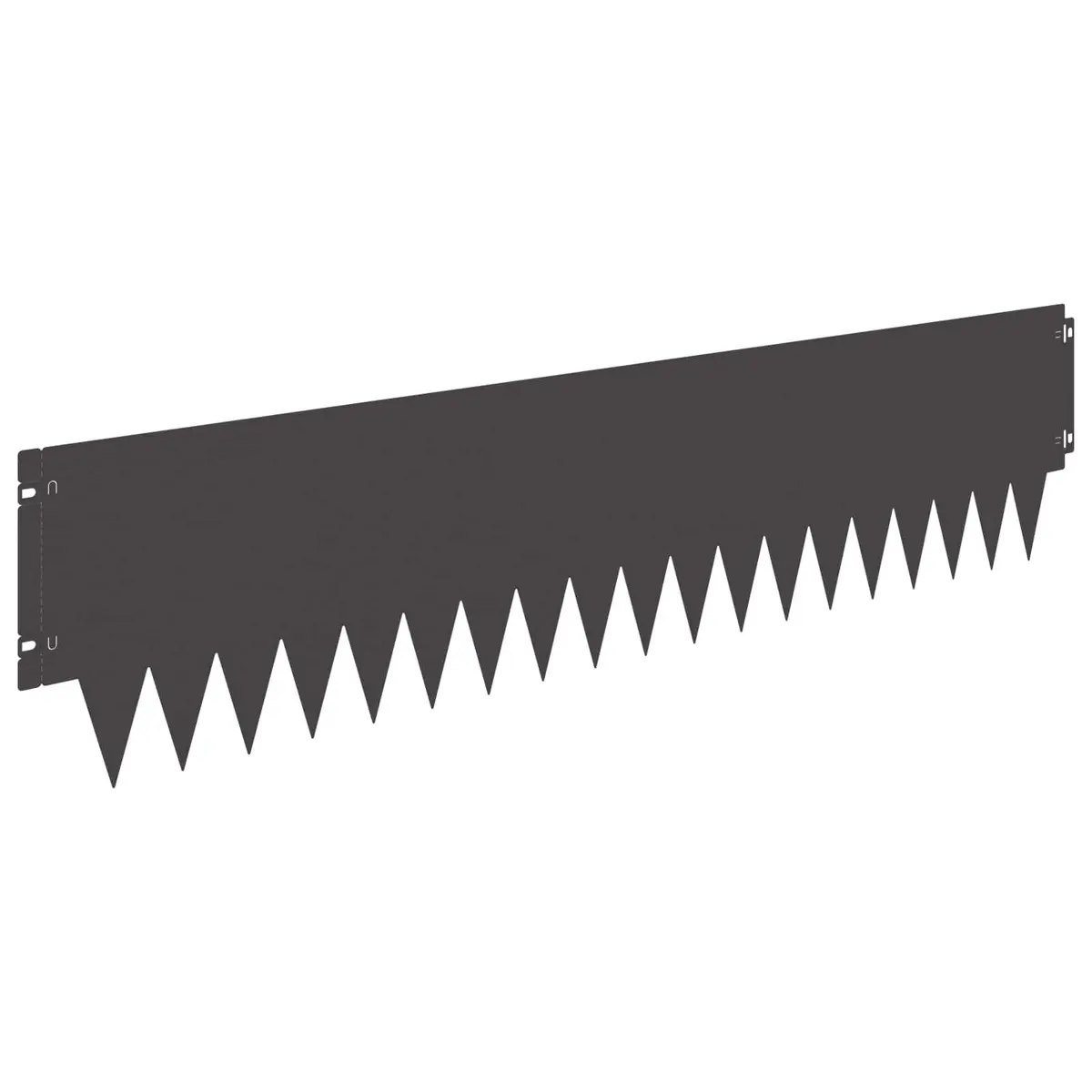 Steel Black Lawn Edging 10 Piece Flexible Interlocking Borders for Landscaping Outdoor