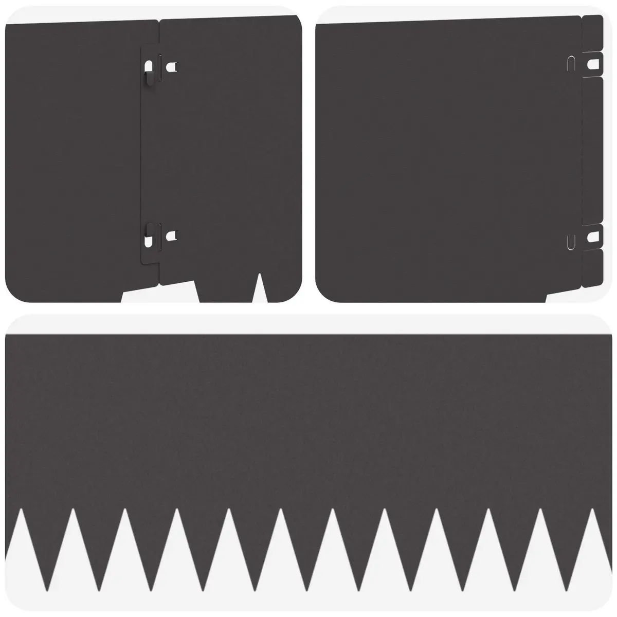 Steel Black Lawn Edging 10 Piece Flexible Interlocking Borders for Landscaping Outdoor