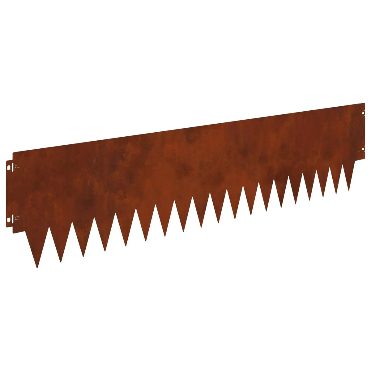 Steel Lawn Edging Brown 20 Piece Flexible Interlocking Garden Border