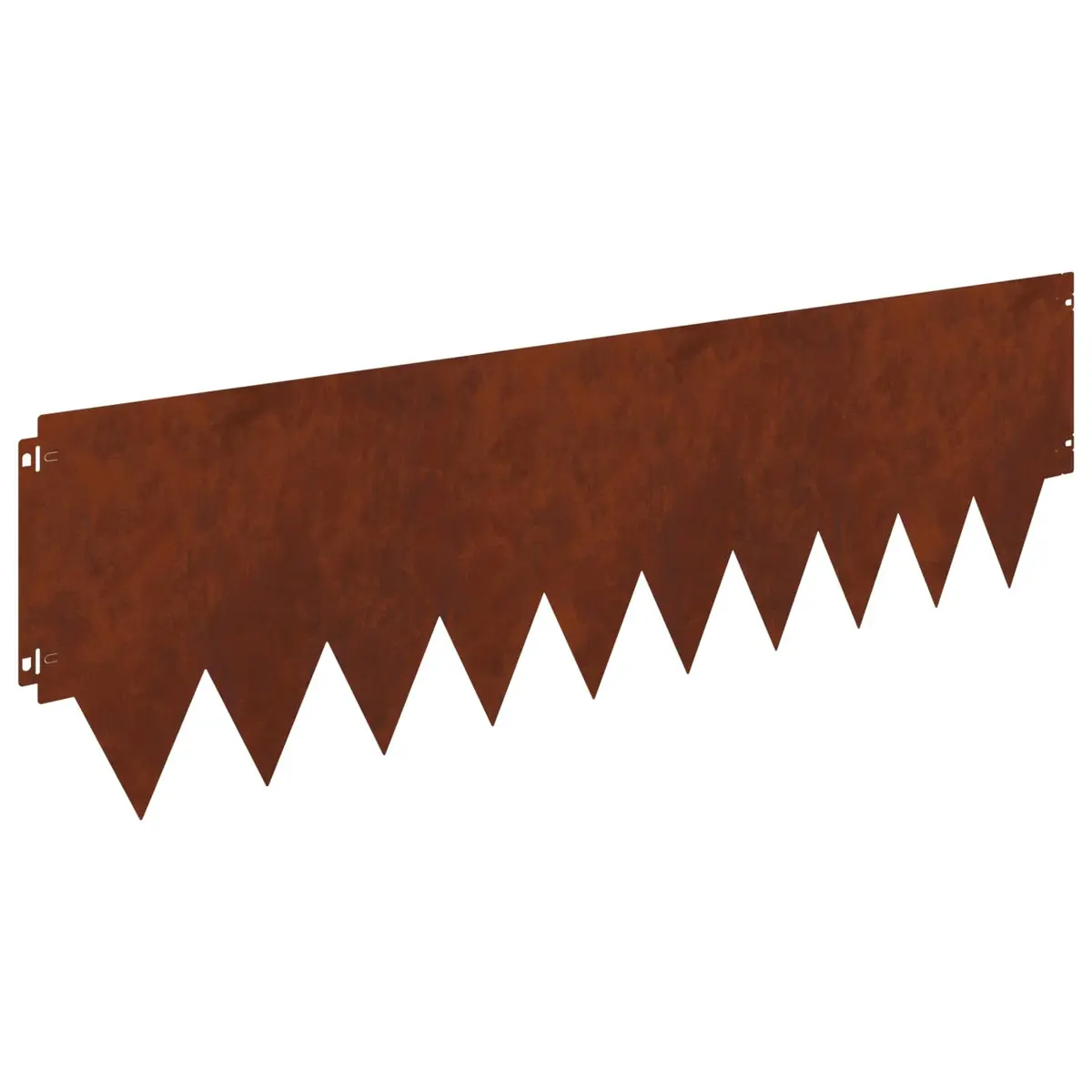 Steel Lawn Edging Brown 10 Piece Flexible Metal Fencing Barrier