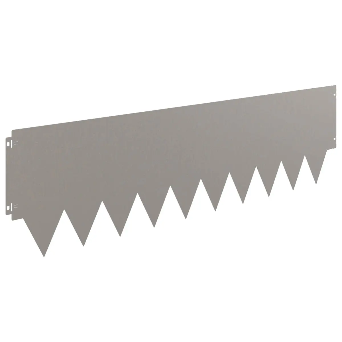 Steel Lawn Edging Brown 10 Piece Flexible Metal Fencing Barrier