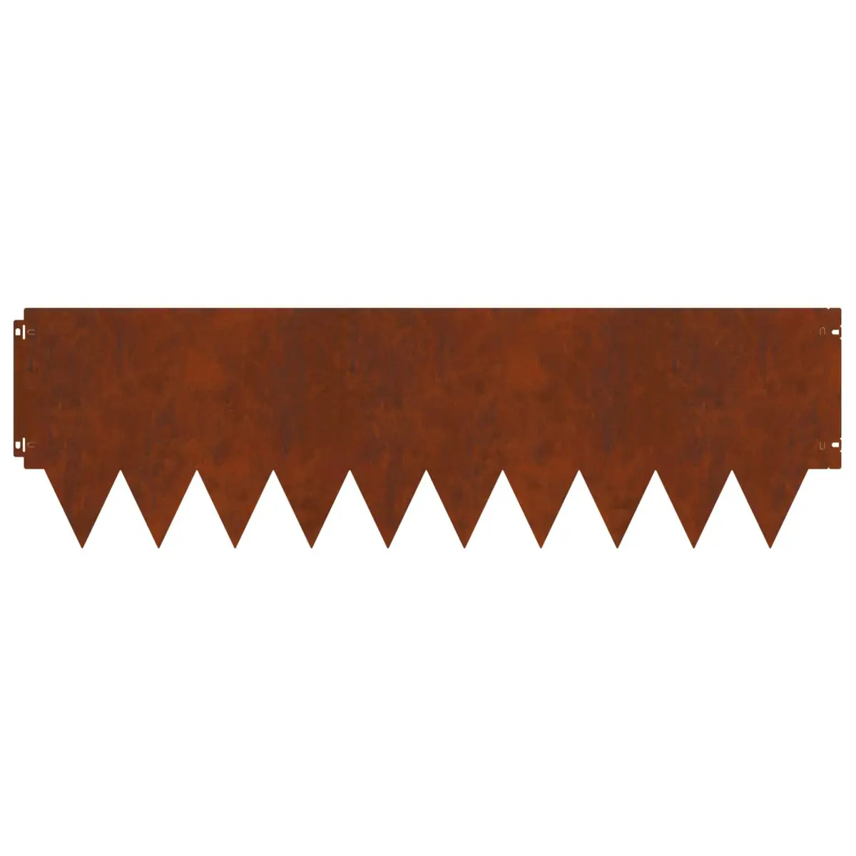 Steel Lawn Edging Brown 10 Piece Flexible Metal Fencing Barrier