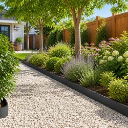 Concise Steel Lawn Edging Set of 10 Pieces - 103 x 15 cm