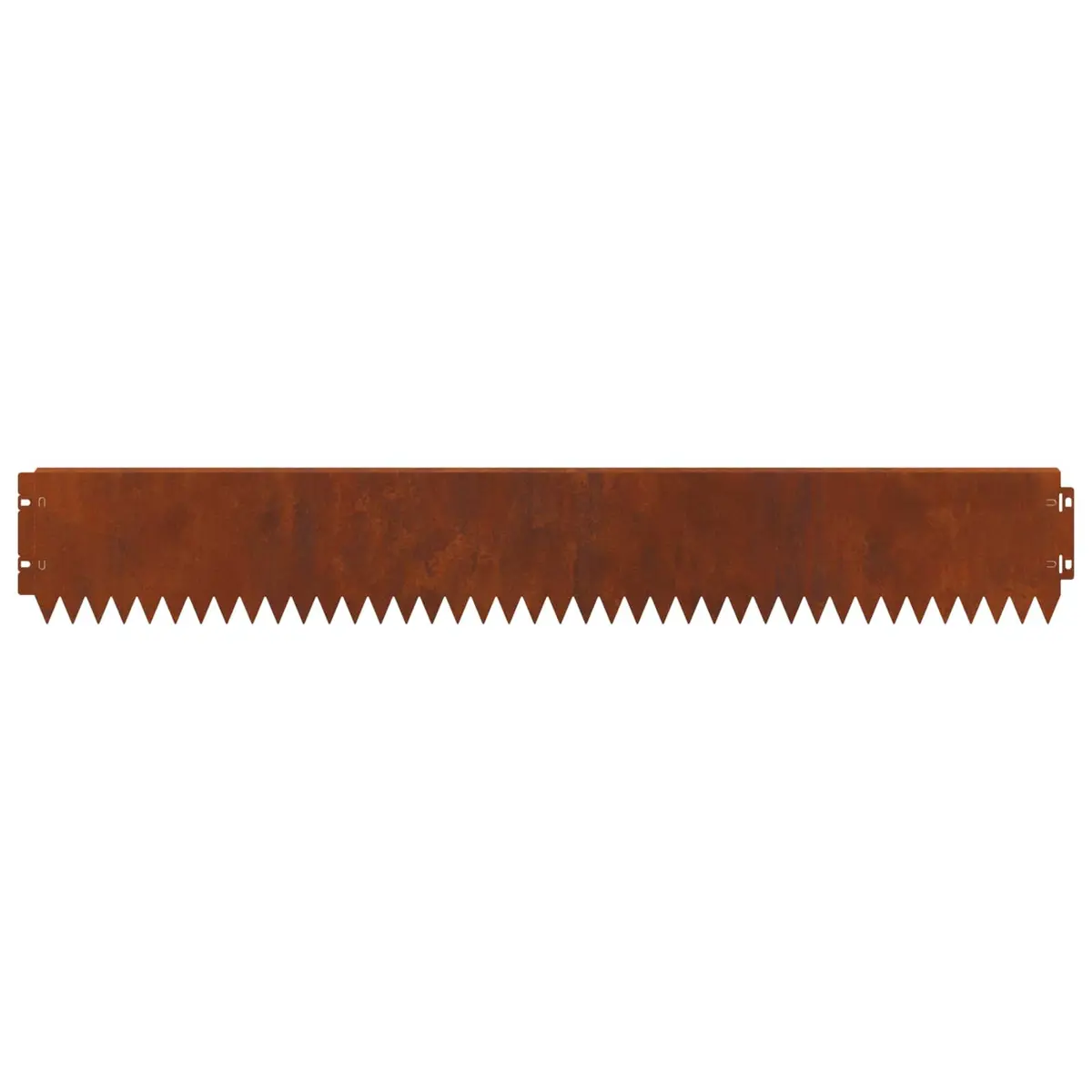 Lawn Edge Border Brown 103x15cm Steel Bent Top 10 Piece Landscape Edging