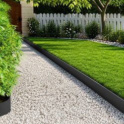 Steel Garden Edging - 10 Flexible Pieces 103 x 20 cm