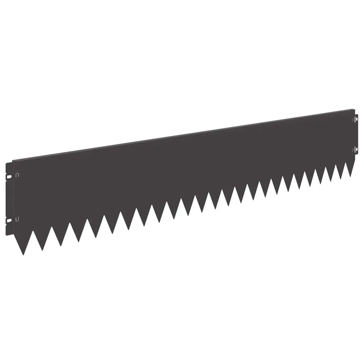 Garden Lawn Edging Bent Top 10 pcs 103x20cm Steel Black Border Landscape Edge