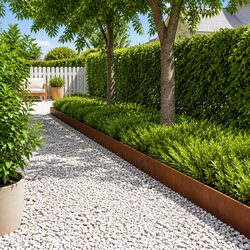 Concise Flexible Lawn Edging - 10 Steel Pieces