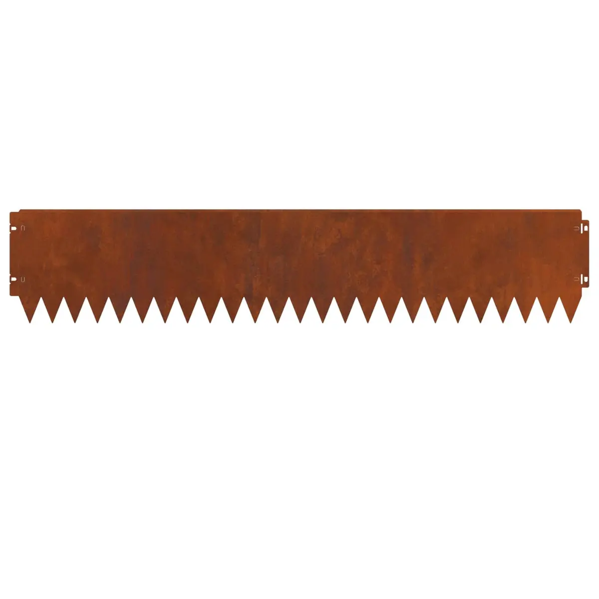 Lawn Edging Brown Rusty 103x20cm Bent Top Steel Border Edge 10 Piece