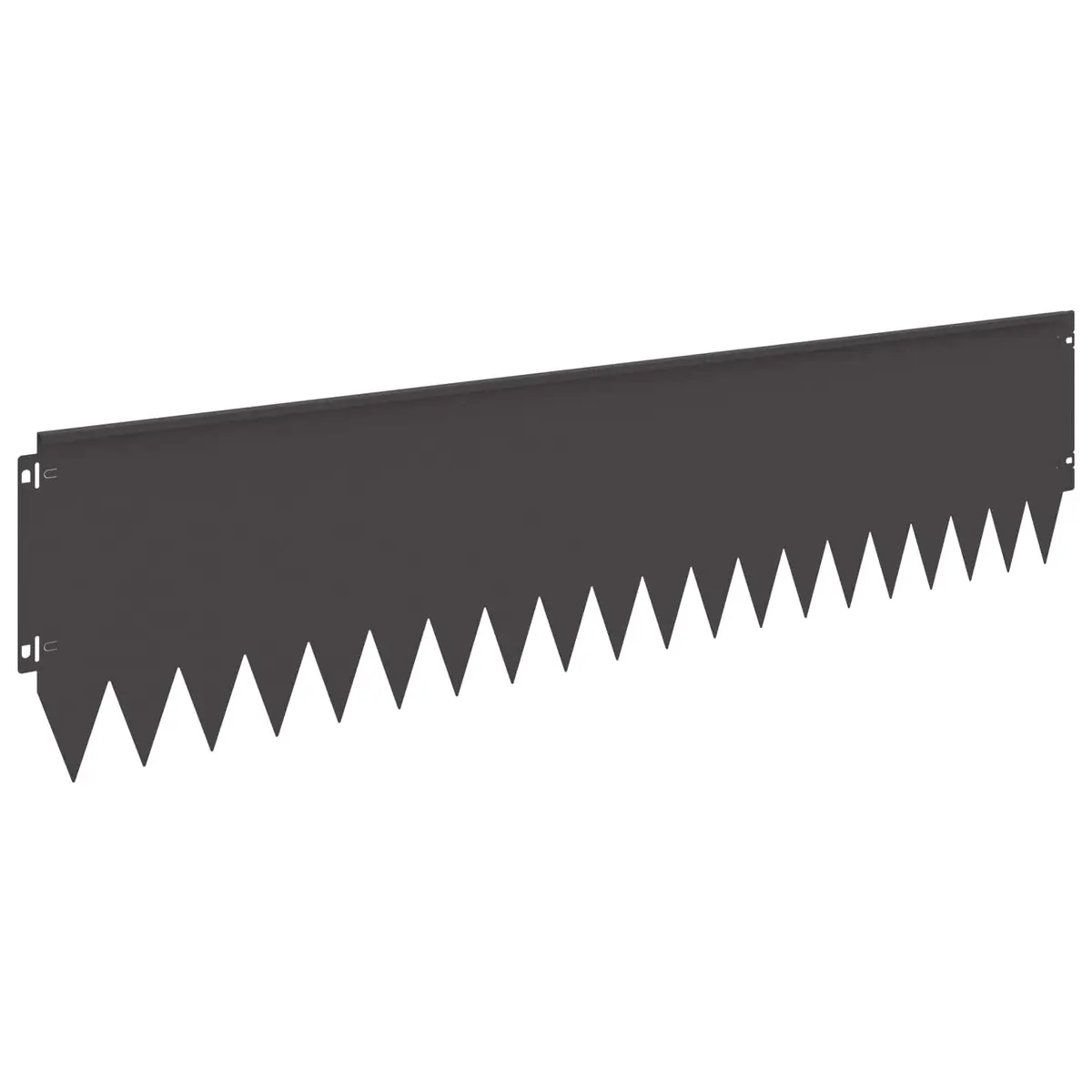 Garden Lawn Edging Black 10 Piece Steel Border Edge Bent Top 103x25cm