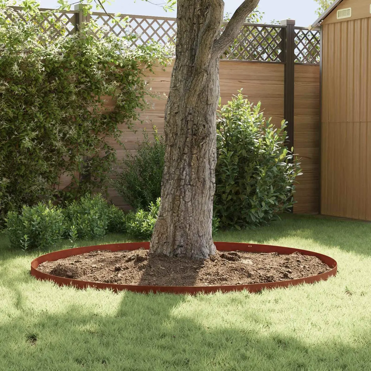 Lawn Edge Garden Border Edging 10 pcs 103x10cm Steel Rusty Top Fold Landscape