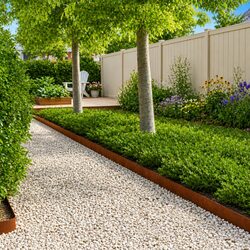 Lawn Edging Set: 20 Steel Pieces for Strong Boundaries