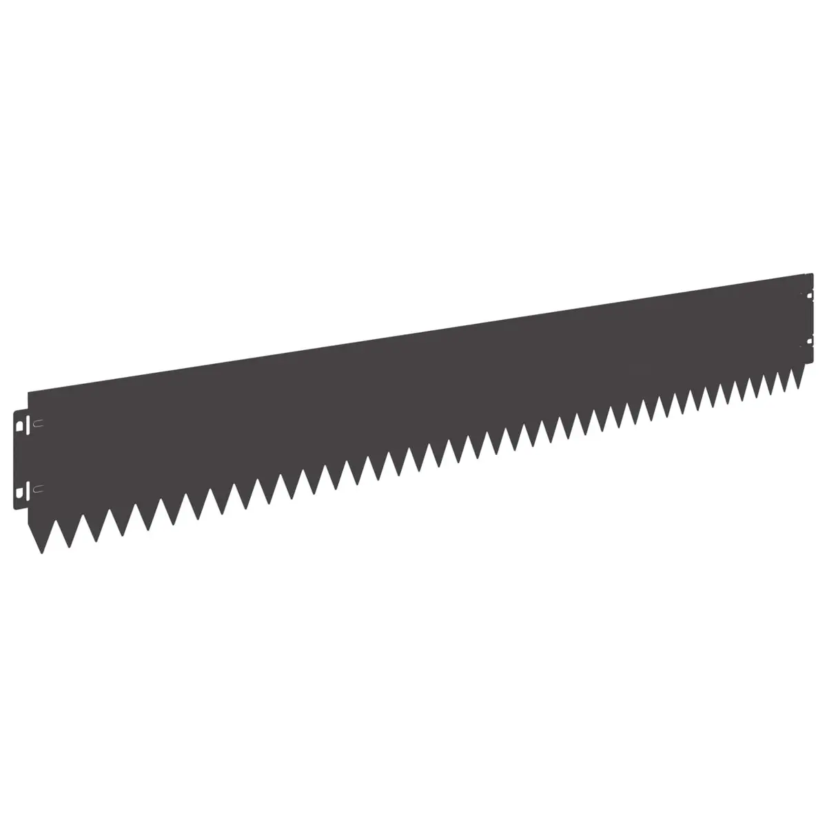 Garden Lawn Edging Black 103x15cm Steel Border Edge Top Fold 10 Piece