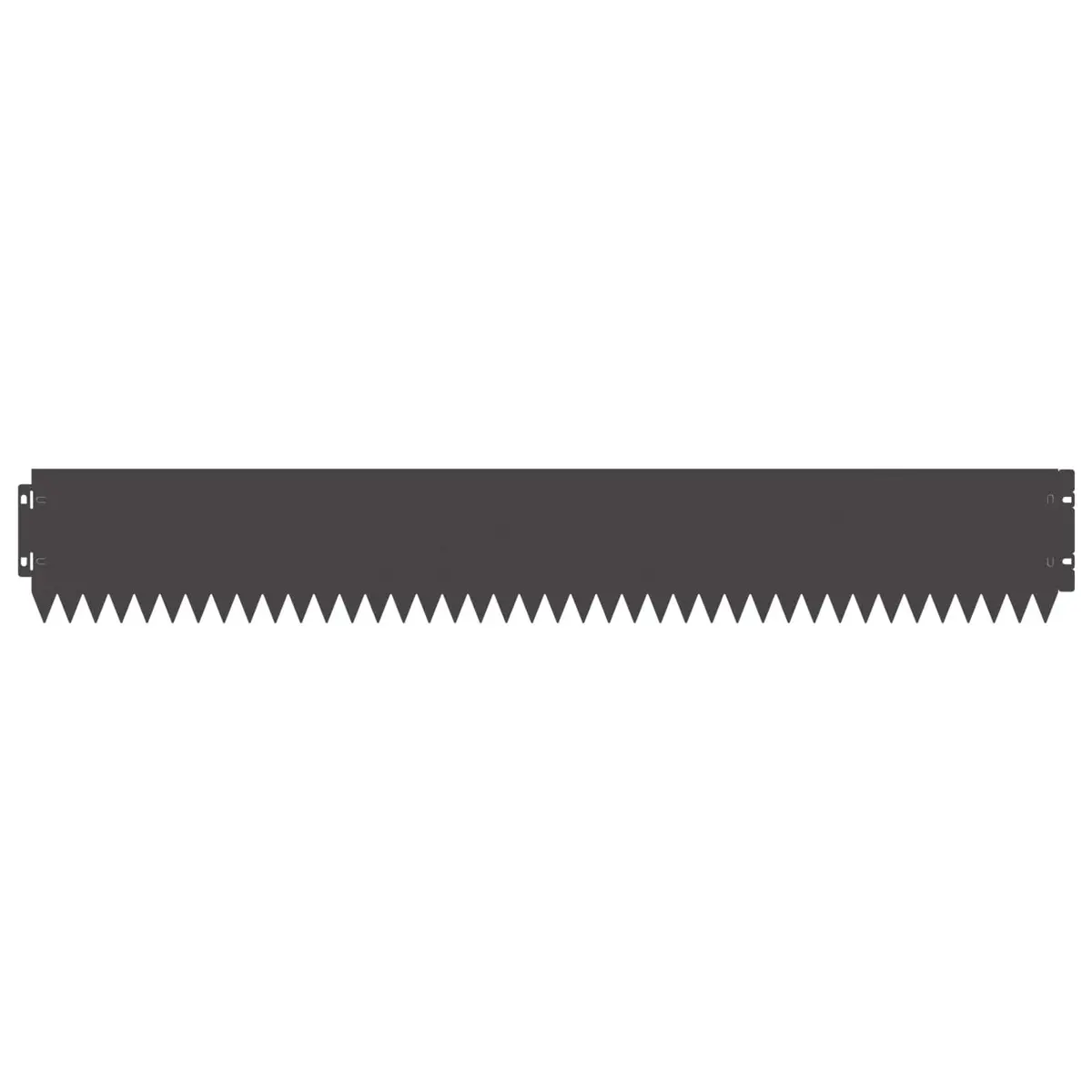 Garden Lawn Edging Black 103x15cm Steel Border Edge Top Fold 10 Piece