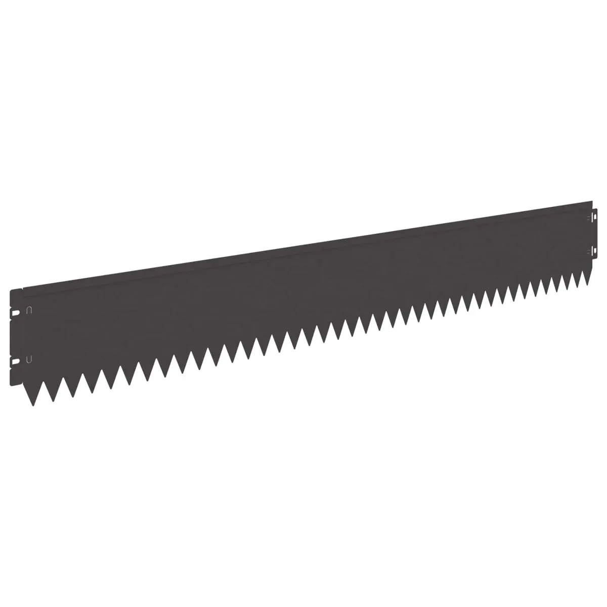 Garden Lawn Edging Black 103x15cm Steel Border Edge Top Fold 10 Piece