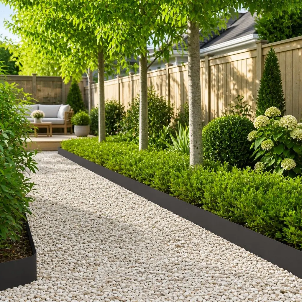 Garden Lawn Edging Black 103x15cm Steel Flexible Border
