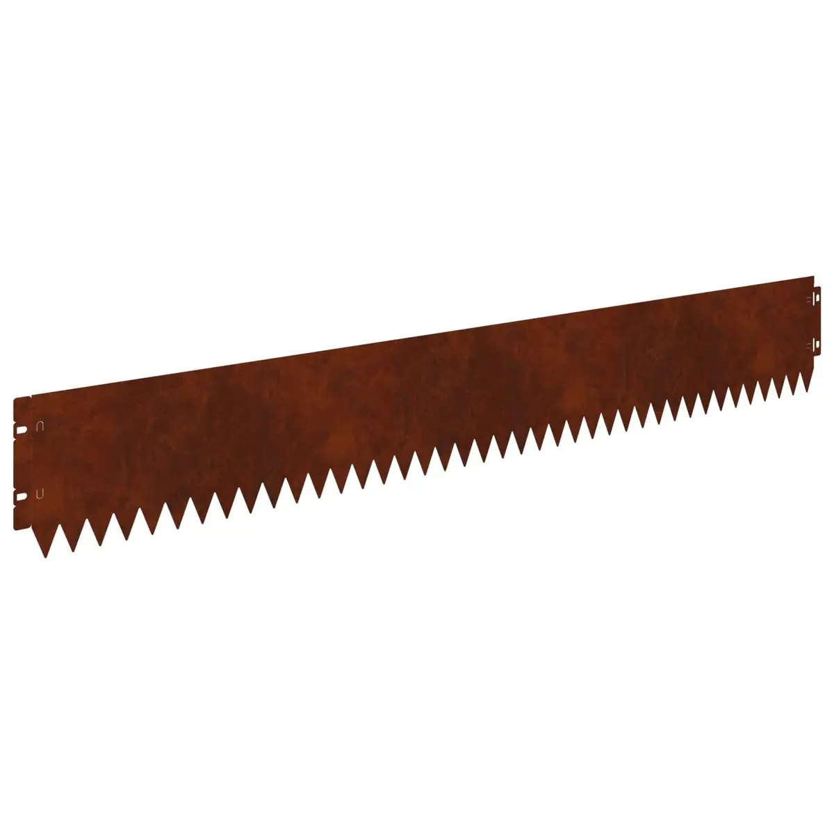 Garden Lawn Edging Brown 103x15cm Steel Top Fold 10 Piece Rusty Border Landscape