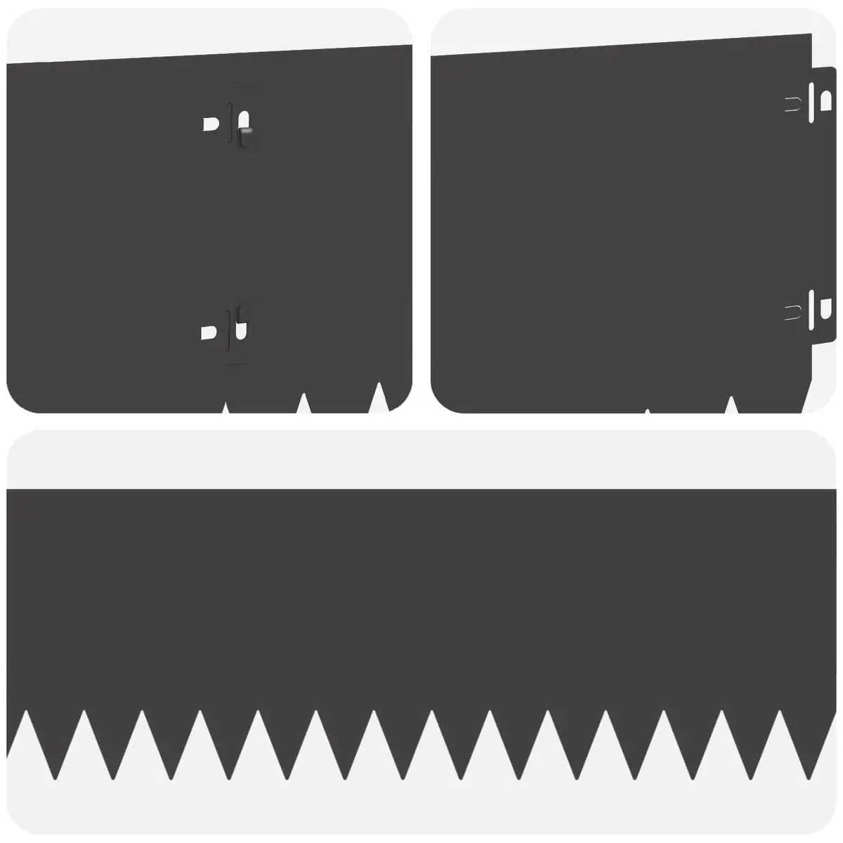 Garden Lawn Edging 10 pcs 103x20cm Steel Border Fold Top Landscape Edge Black