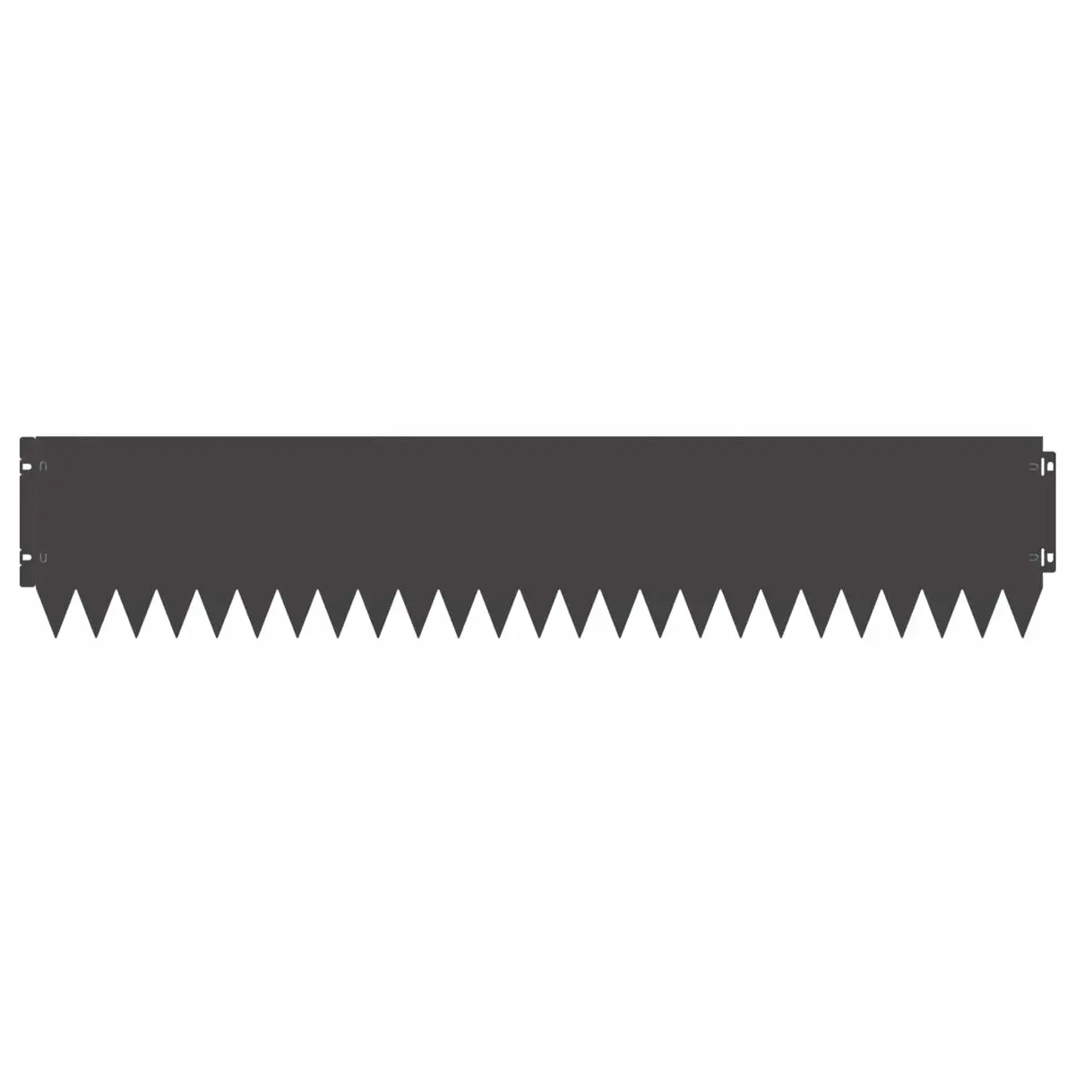 Garden Lawn Edging 20pcs 103x20cm Steel Border Fold Top Landscape Edge Black