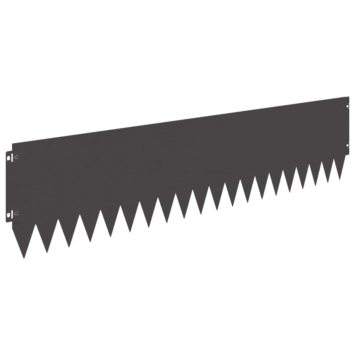 Garden Lawn Edging Black 103x25cm Steel Border Edge with Top Fold 20 Piece