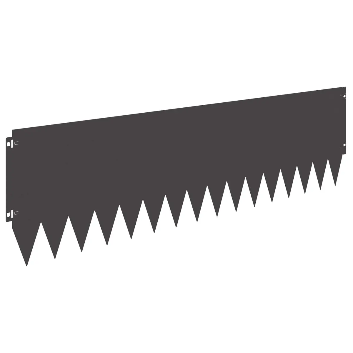 Lawn Edge Steel Black 103x30cm Top Fold 10 Piece Garden Border Edging