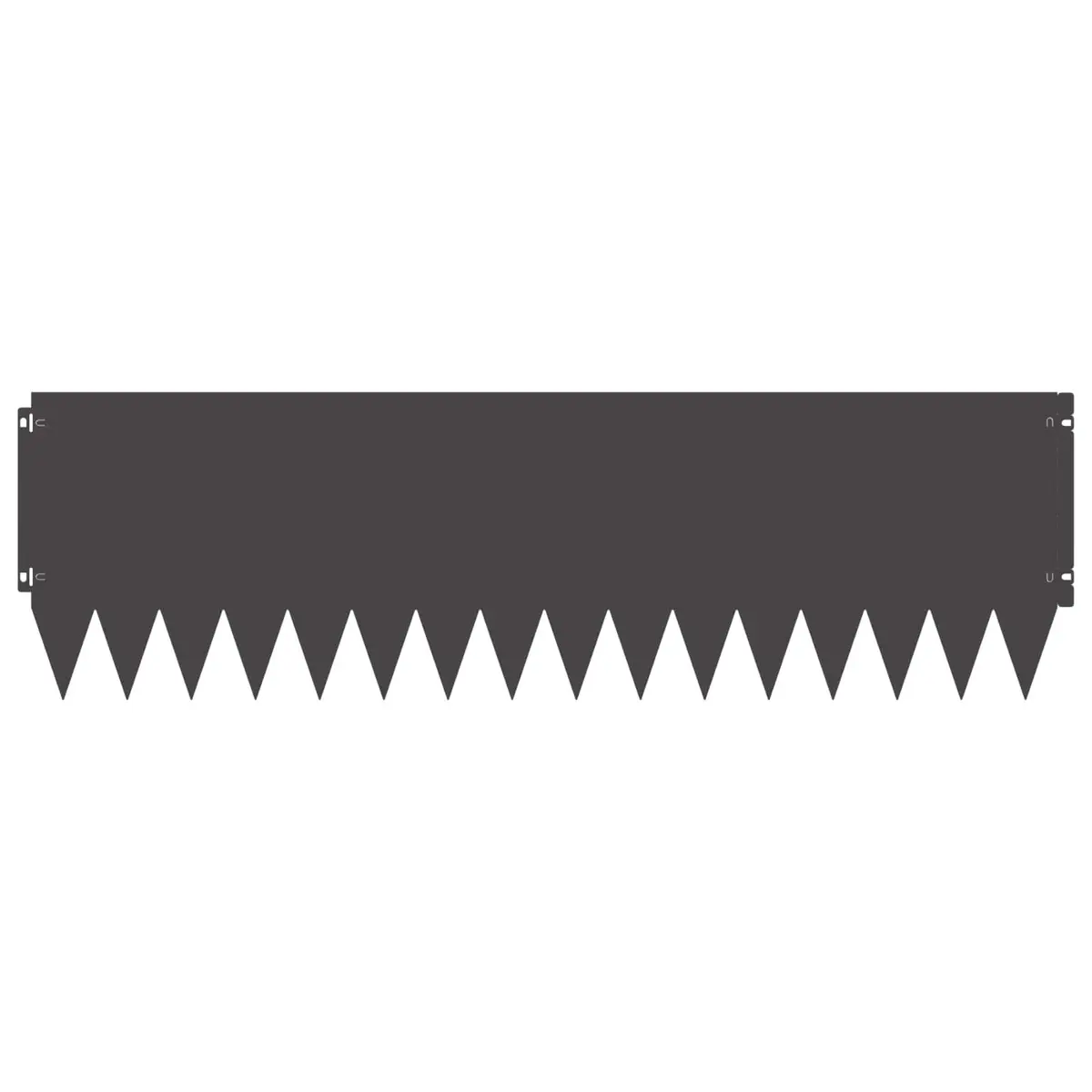 Lawn Edge Steel Black 103x30cm Top Fold 10 Piece Garden Border Edging
