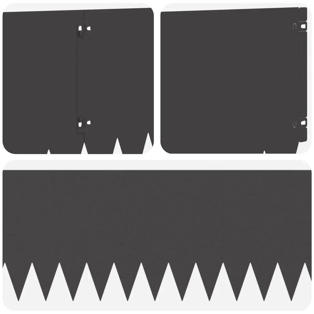 Lawn Edge Steel Black 103x30cm Top Fold 10 Piece Garden Border Edging