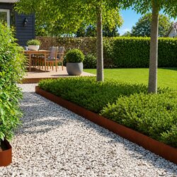 Lawn Edging Border 10 Pcs 100 x 20 cm Steel Garden Landscape Barrier Landscape
