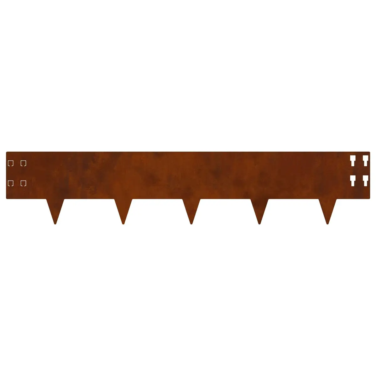 Lawn Edging Border Brown 100 x 20 cm Steel Durable Landscape Barrier