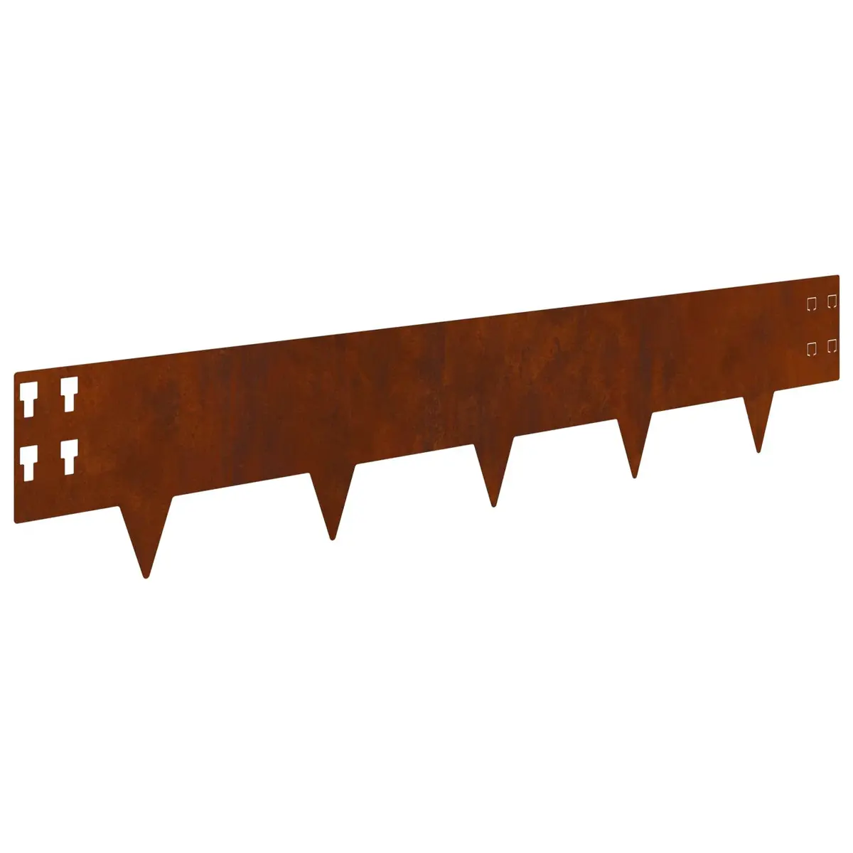 Lawn Edging Border Brown 100 x 20 cm Steel Durable Landscape Barrier