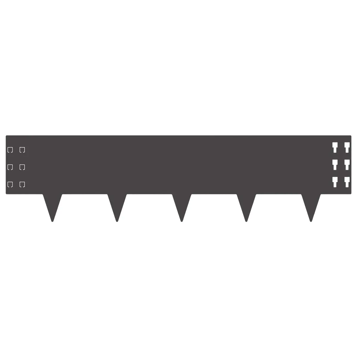 Garden Lawn Edging Steel Black Flexible 20 Piece Landscape Boundary