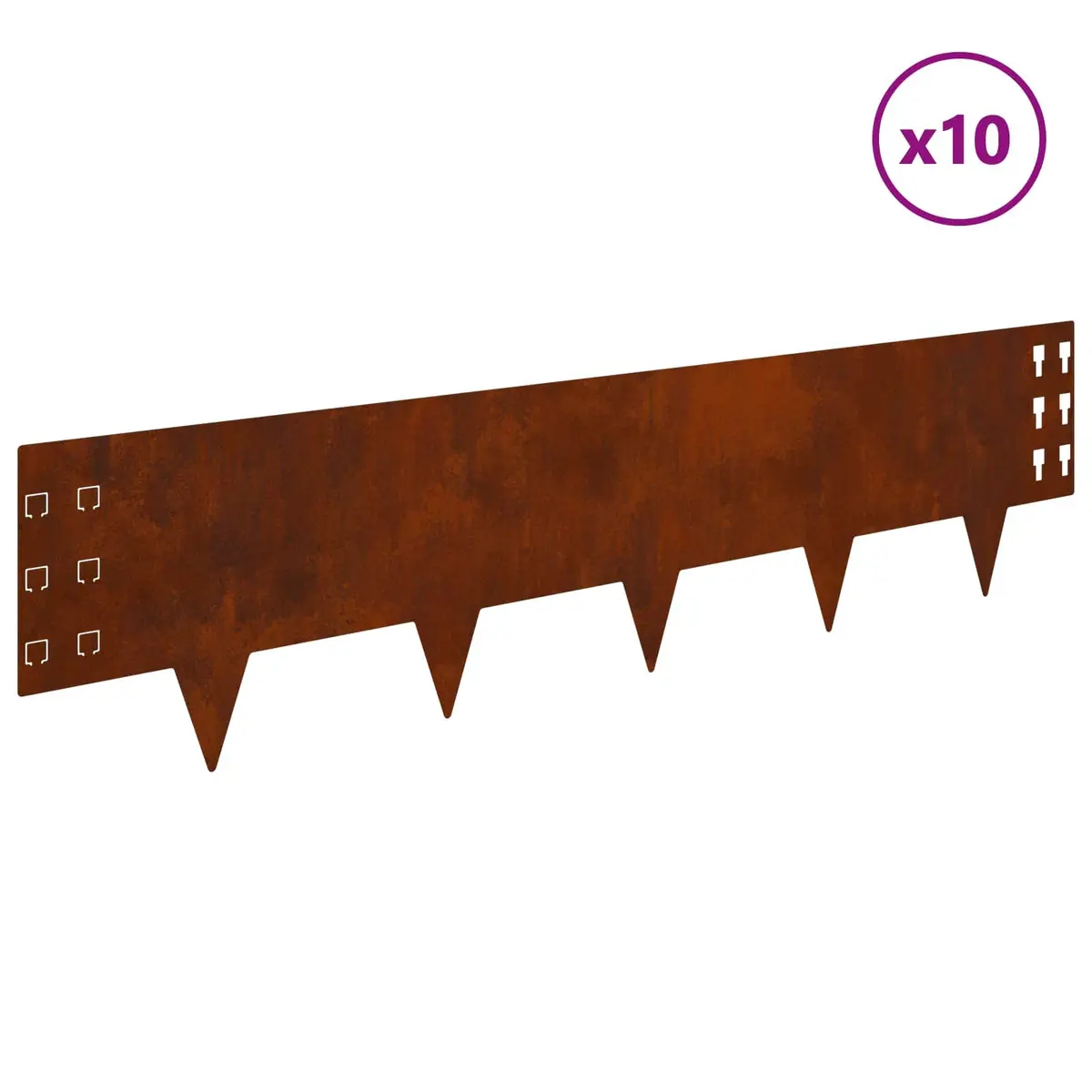 Garden Lawn Edging Brown Steel 100 x 25 cm Flexible Durable Borders