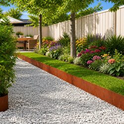 Compact Garden Edging Set: 20pcs of 100x25cm Steel