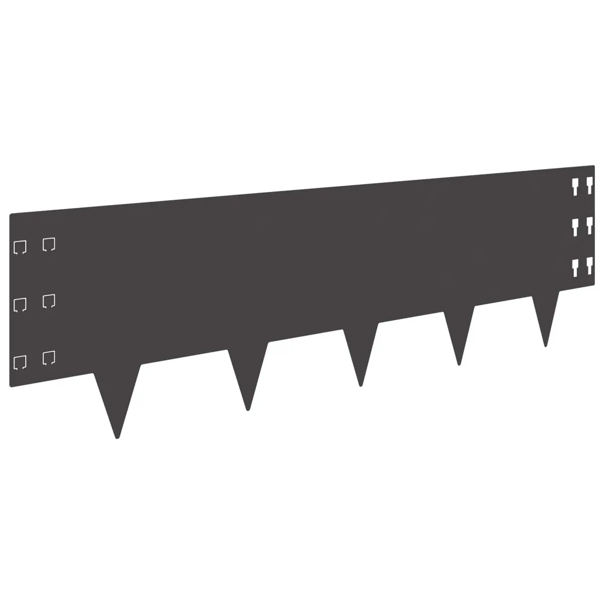 Steel Lawn Edging Black 100 x 30 cm Flexible Landscape Barrier