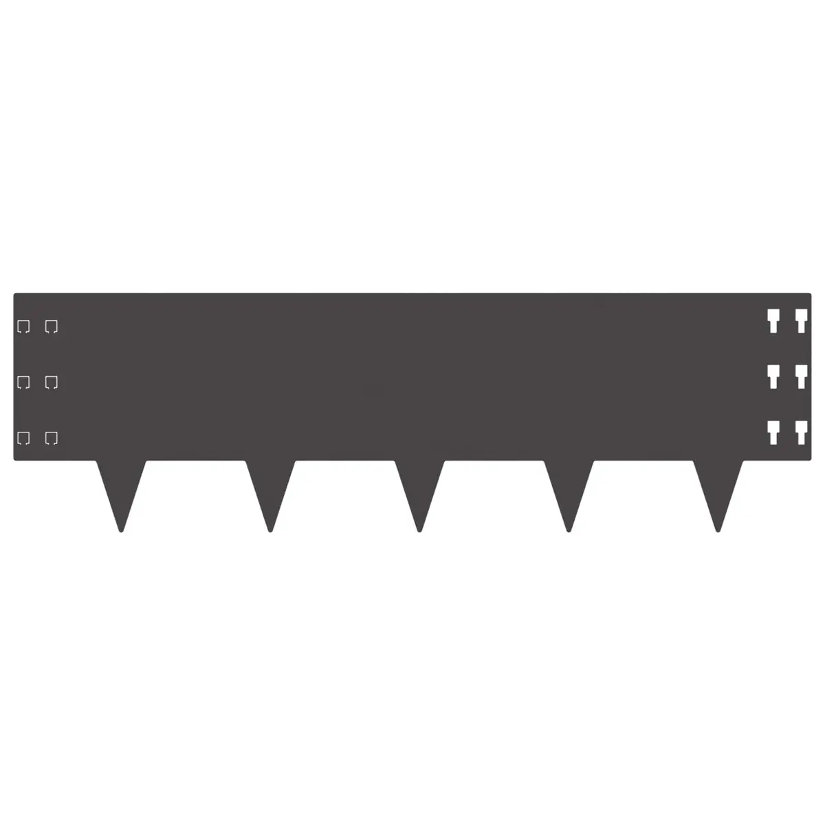 Steel Lawn Edging Black 100 x 30 cm Flexible Landscape Barrier
