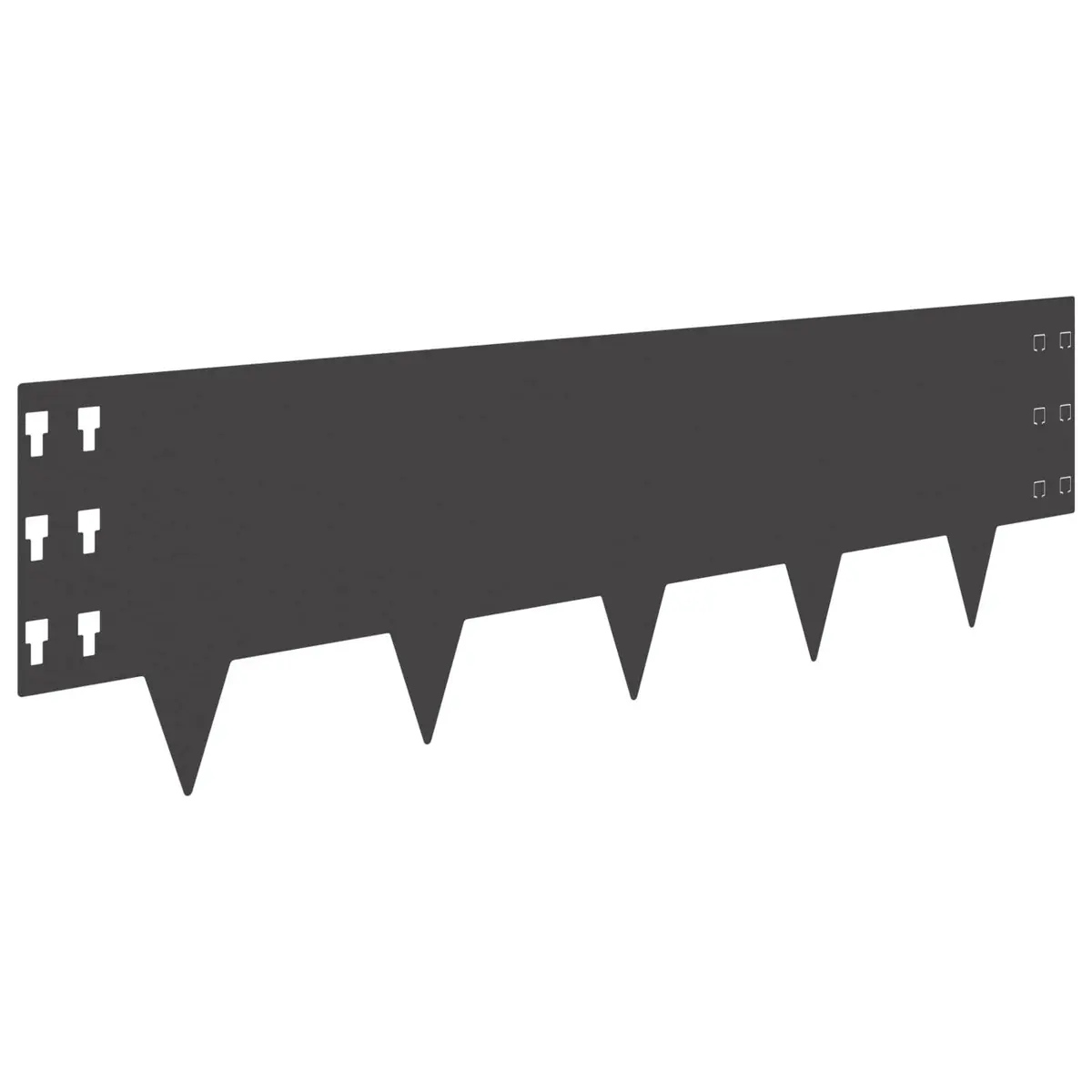 Steel Lawn Edging Black 100 x 30 cm Flexible Landscape Barrier