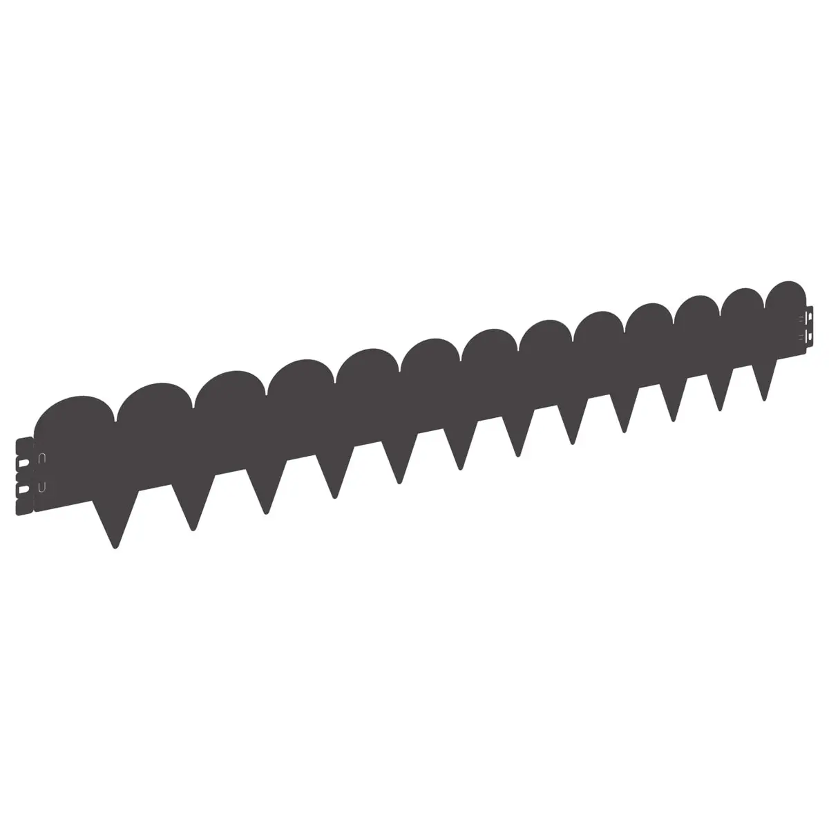Garden Lawn Edging 20pcs 103x15cm Steel Border Landscape Edge Black